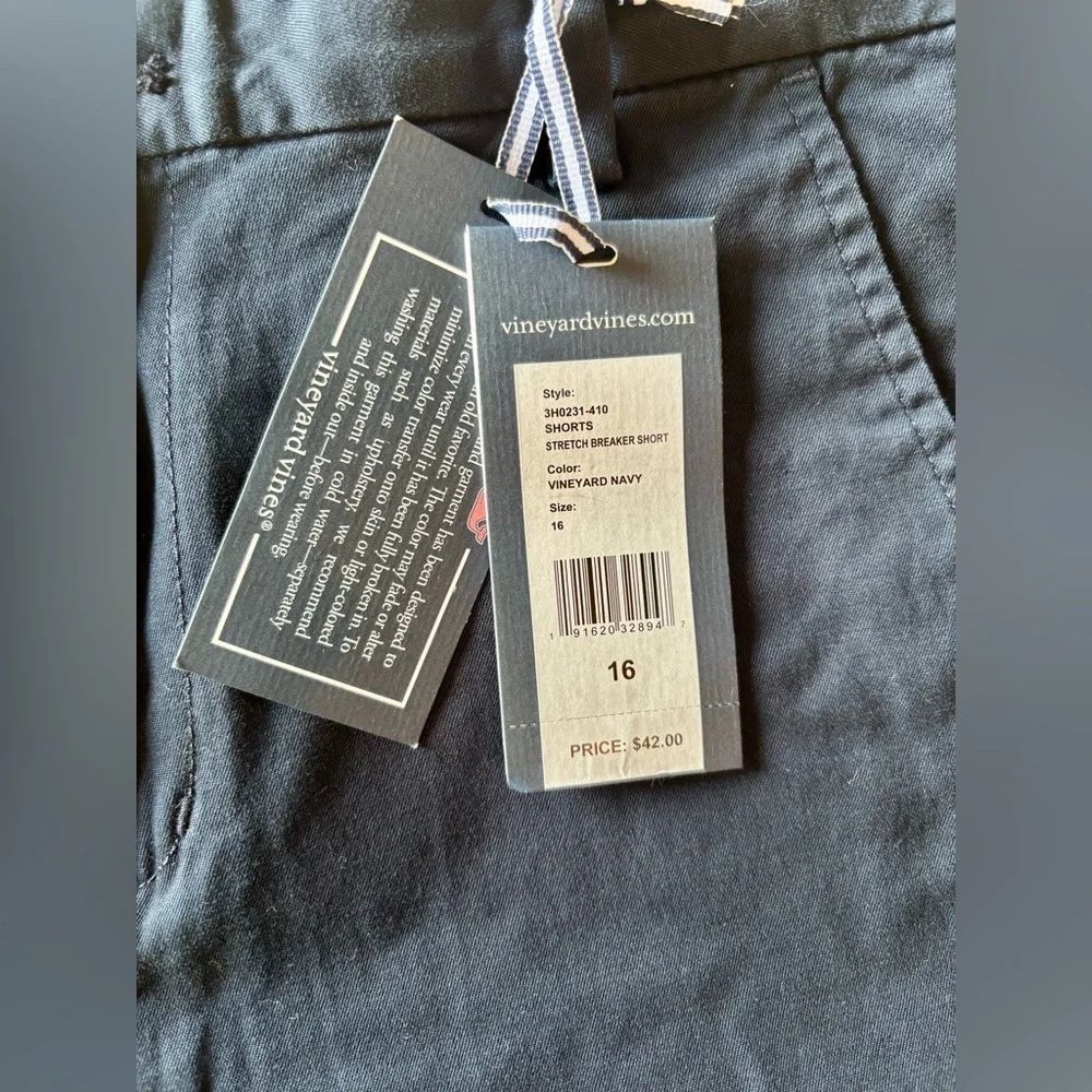 NWT Vineyard Vines Boy’s 9” Breaker Short in Nautical Blue Size 16 - Picture 4 of 6